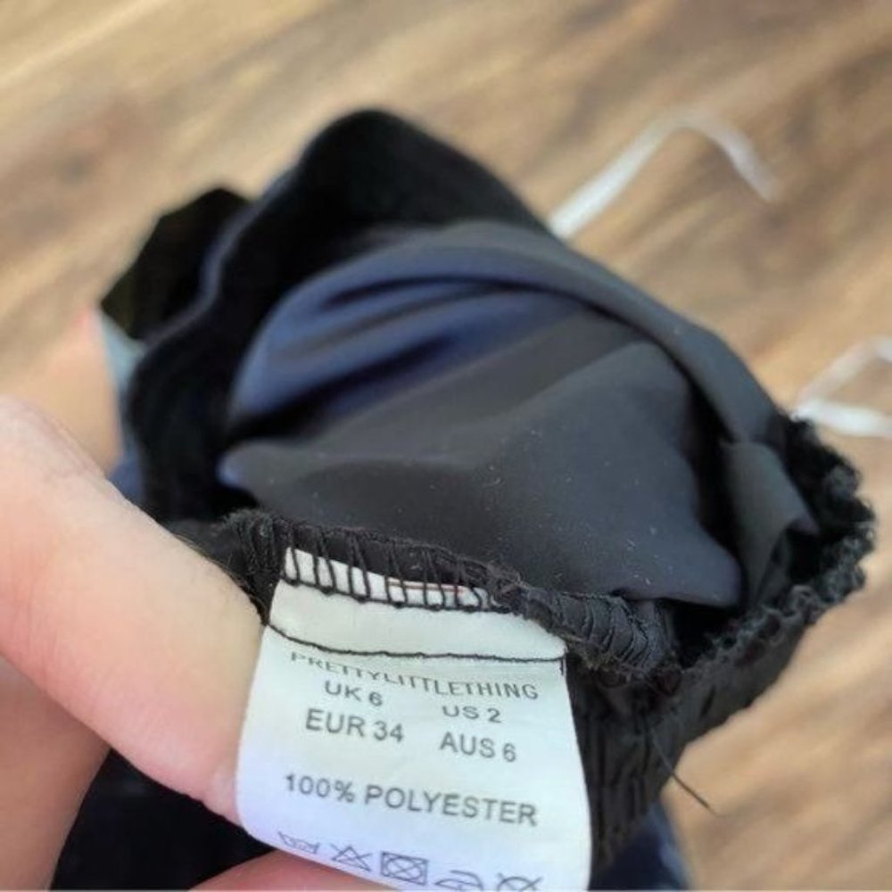 PRETTYLITTLETHING Cargo Utility Windbreaker Pants in Black Olive green Sz 2 NWOT - Picture 7 of 11